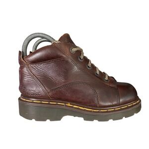 Dr. Martens Vintage Brown Leather Platform Boots Made in England Womens 1096